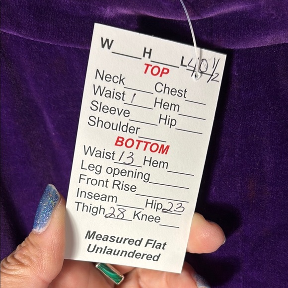 Vintage 70’s‎ Elegant Purple and Orange velvet Maxi Skirt ILGWU made D1 - Picture 4 of 8